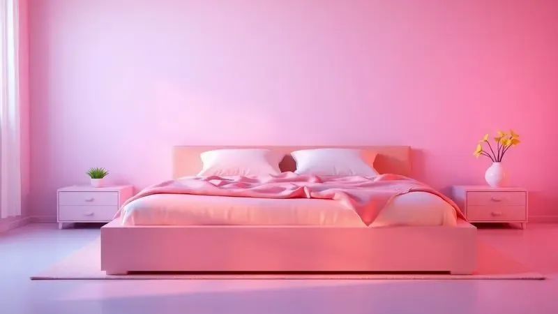 Quarto aconchegante com colchão de casal ideal para noites de sono reparador sob iluminação crepuscular.