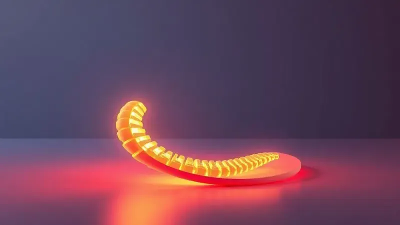 Ilustração 3D conceitual de alinhamento da coluna vertebral em um colchão firme de alta densidade.