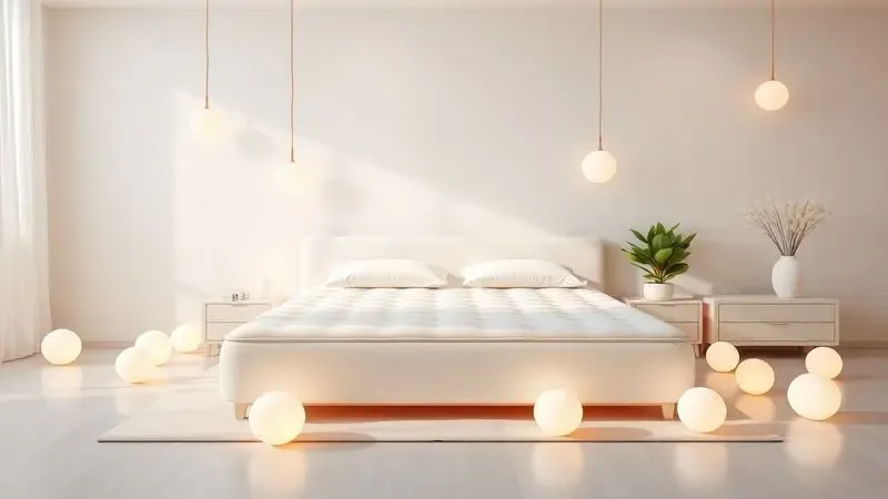 Representação 3D de um colchão ideal e ambiente limpo para alérgicos dormirem melhor.