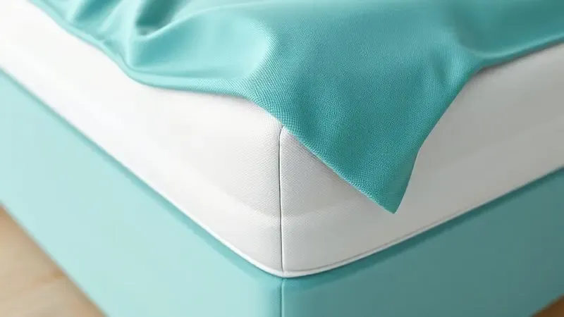 Destaque em 3D de uma dobra perfeita e precisa no canto de um colchão usando a técnica de hospital.