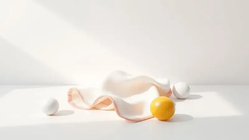 Ilustração 3D minimalista simbolizando a limpeza e higiene do colchão com cores claras e frescas.