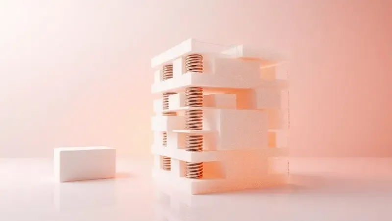 Representação visual da densidade e estrutura interna de um colchão que não deforma.
