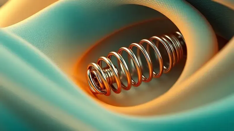 Visão macro em 3D das camadas internas e texturas de tecido de um colchão de alta qualidade.