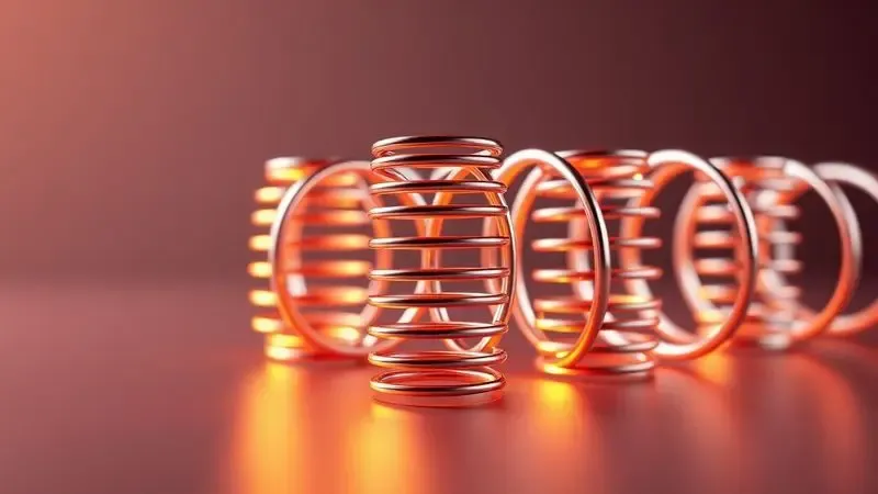 Visualização artística 3D de molas ensacadas individuais, ilustrando a tecnologia de suporte independente em colchões.