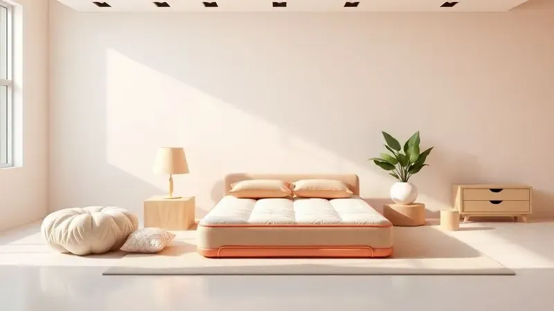 Representação artística da durabilidade e resistência de materiais de estofamento em um ambiente moderno e limpo.