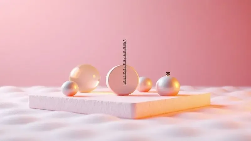 Ilustração 3D conceitual de uma trena e pesos sobre uma superfície de espuma para representar a escolha da densidade ideal.
