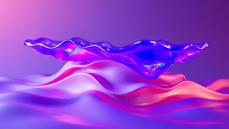 Ondas de pressão sendo absorvidas por camadas coloridas de um colchão conceitual em renderização 3D.