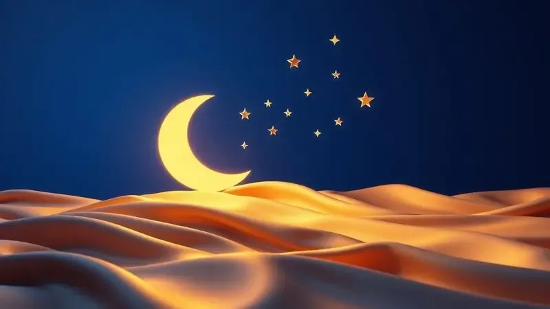 Ilustração 3D conceitual representando o sono profundo e os benefícios de um bom descanso para a saúde.