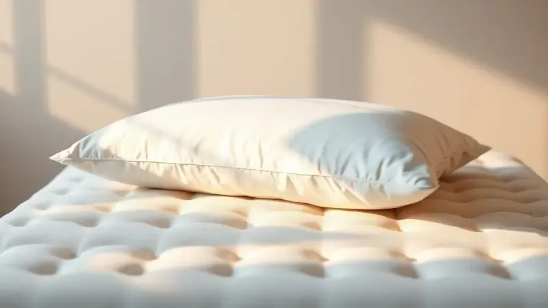 Close-up conceitual de um pillow top macio e acolhedor em um colchão de luxo.