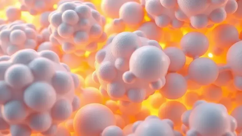 Representação visual 3D conceitual da estrutura de células de espuma em diferentes densidades com iluminação neon suave.