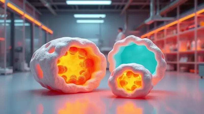 Representação conceitual em 3D da estrutura interna de densidade de espuma para colchão.