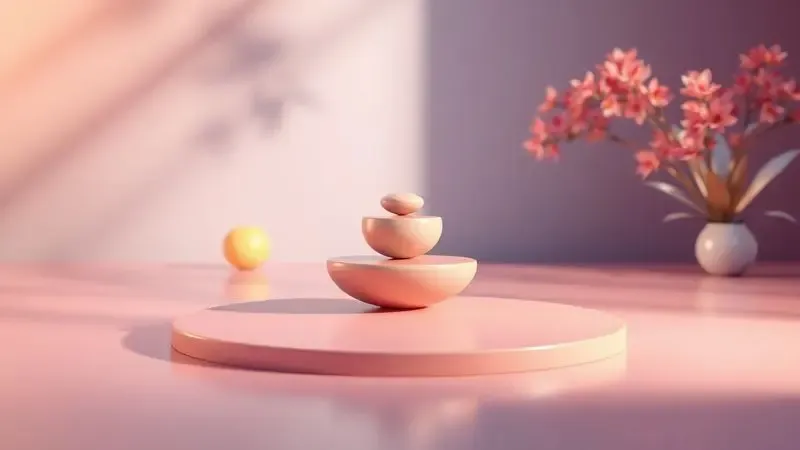 Ilustração conceitual de suporte de peso equilibrado em uma superfície de colchão resiliente.