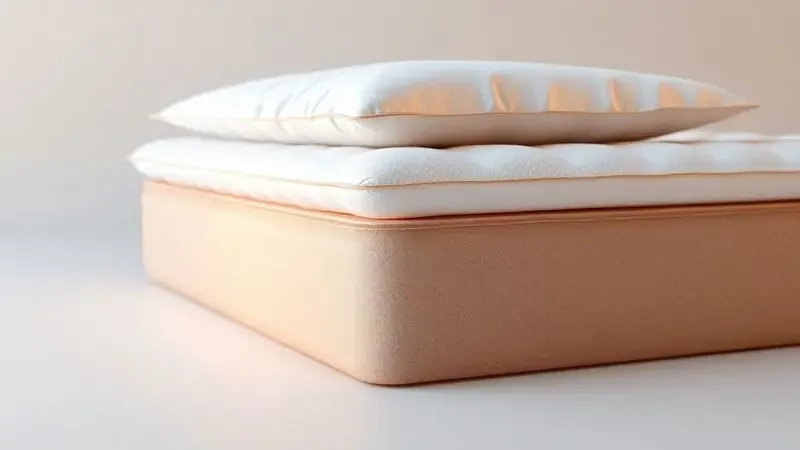 Camada superior de conforto Pillow Top Europeu em 3D com texturas macias e iluminação aconchegante.