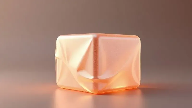 Ilustração 3D de uma camada protetora translúcida e brilhante envolvendo um colchão para proteção contra poeira e umidade.