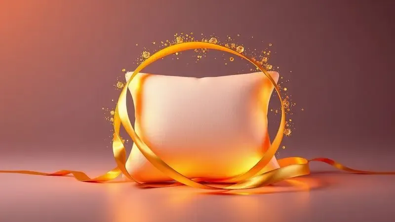 Símbolo dourado conceitual de proteção e garantia sobre uma superfície macia e texturizada.