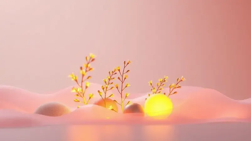 Representação conceitual de molas internas de um colchão de alta qualidade em renderização 3D vibrante.