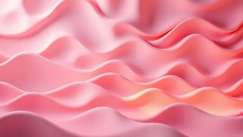 Design ondulado conceitual 3D ilustrando inovação tecnológica e ergonomia em materiais de colchão.