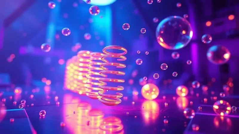 Visualização 3D tecnológica das molas ensacadas e tecnologia de resfriamento de um colchão premium.