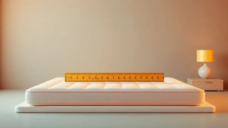 Ilustração conceitual 3D de um teste de nivelamento e alinhamento de superfície de colchão.
