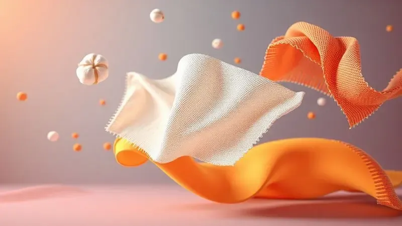 Amostras conceituais de diversos tecidos para capas de colchão com texturas variadas em renderização 3D colorida.